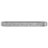 Garden Raised Bed Galvanised Steel 450x140x36 cm Silver 319042