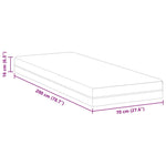 Mattress White and Grey 70 x 200 cm Memory Foam 4106323