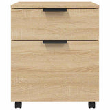 Mobile File Cabinet with Wheels Sonoma Oak 45x38x54 cm Engineered Wood 811523