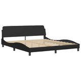 Bed Frame "Dover" Black 183x213 cm Faux Leather 373308