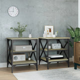 ZNTS Side Tables 2 pcs Sonoma Oak 40x42x50 cm Engineered Wood 825775