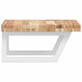 Basin Shelf Wall Mounted Steel and Solid Wood Acacia 3302766