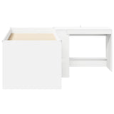 Kids'High Bed Frame with Desk White 80 x 160 cm 3423462