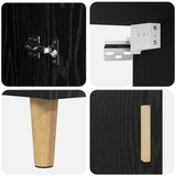 Highboard Black Oak 69.5 x 32.5 x 180 cm Engineered Wood 3416062