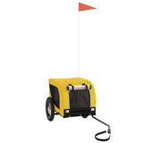 Pet Bike Trailer Yellow and Black Oxford Fabric and Iron 93994