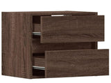 TV Wall Cabinets with LED Lights 2 pcs Brown Oak 41x31x45 cm 852284