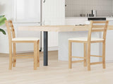 Dining Chairs 2 pcs Natural 40 x 47.5 x 99.5 cm 42020467