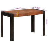 Dining Table Honey Brown 120x60x76 cm Solid Wood Mango 356292