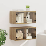 Wall Cabinets 2 pcs 68 x 37 x 35 cm Engineered Wood Artisan Oak 882916