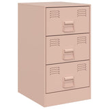 Bedside Cabinet Pink 34.5x39x62 cm Steel 841777