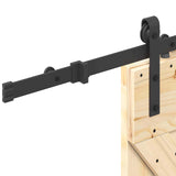 Sliding Door NARVIK Natural and Black 70 x 210 cm 3445203