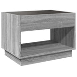 Coffee Table with Infinity LED Grey Sonoma 70x50x50 cm 847663