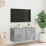 TV Cabinet Wall-mounted Concrete Grey 80x30x41 cm 836958