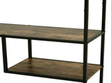 6 Tier Bookcase, Industrial Tall Shelf Unit with Steel Frame for Home Office, Study, Living Room, T3398P329530