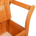 Garden Storage Bench Brown 119 x 76 x 44cm Solid pine wood 4012182