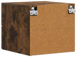 Wall-Mounted Bedside Cabinet 2 pcs Smoked Oak 34.5 x 33 x 40 cm 898816