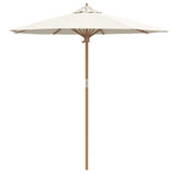 Garden Parasol Cream White 217 x 230 cm Bamboo 4108081