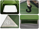 Camping Tent with Roof Green 6-Person Polyester and Steel 42028652