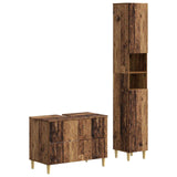 2 Piece Bathroom Cabinet Set DELFT Old Wood Engineered Wood 3417547