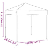 ZNTS Folding Party Tent Anthracite 2x2 m 93495