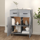 Sideboard Grey Sonoma 69.5x34x90 cm Engineered Wood 817361