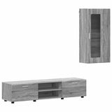 TV Cabinet Set FLORIN 3 pcs Grey Sonoma Engineered Wood 3397930