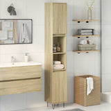 Bathroom Cabinet Sonoma Oak 30x30x190cm Engineered Wood 849668