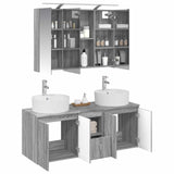 Bathroom Cabinet Set 4 pcs Grey Sonoma Engineered Wood 3406460