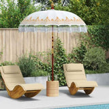 Balinese Parasol Cream 190 x 190 x 260 cm Cotton and solid wood 42006452
