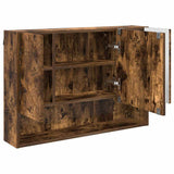 Mirror Cabinet Smoked Oak 80 x 17 x 55 cm Engineered Wood 883359