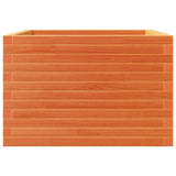 Garden Planter Wax Brown 70x70x46 cm Solid Wood Pine 3282416