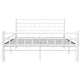 ZNTS 285298 Bed Frame White Metal 140x200 cm