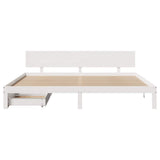 Bed Frame with Drawers without Mattress White 180x200 cm Super King 3301991