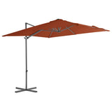 Cantilever Garden Parasol with Steel Pole Terracotta 250x250 cm 312309