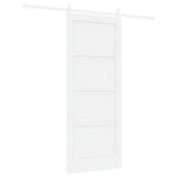 Sliding Door White 83 x 202 cm Solid Pine Wood 3445425