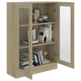 Vitrine Cabinet Sonoma Oak 82.5x30.5x115 cm Engineered Wood 802753