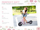 Kids Scooter Kick Scooter with 12" EVA Tyres, Rear Brake, Big Wheels Scooter for 5-12 Years Old, T3398P348519
