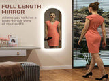 120 x 40cm Arch Mirror, with LED Lights T3398P344133