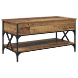 Coffee Table Old Wood 100 x 50 x 50 cm Engineered Wood 883041