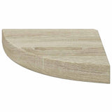 Floating Corner Shelves 4 pcs Oak 25x25x3.8 cm MDF 323906