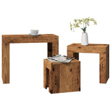 Nesting Coffee Tables 3 pcs Old Wood Engineered Wood 856672