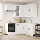 Kitchen Unit KALMAR 8 pcs High Gloss White Engineered Wood 3438375