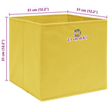Storage Boxes 10 pcs Yellow 32x32x32 cm Fabric 288367
