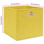 ZNTS Storage Boxes 10 pcs Yellow 32x32x32 cm Fabric 288367