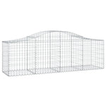 Arched Gabion Baskets 11 pcs 200x50x60/80 cm Galvanised Iron 3145607