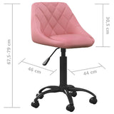 Dining Chair Pink Velvet 335365