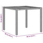Garden Dining Set 3 pcs Black Poly rattan 3334901