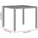 Garden Dining Set 3 pcs Black Poly rattan 3334901