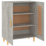 Sideboard Concrete grey Engineered wood, solid eucalyptus wood 812136