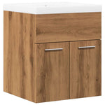 ZNTS 2 Piece Bathroom Furniture Set Artisan Oak Engineered Wood 3328582